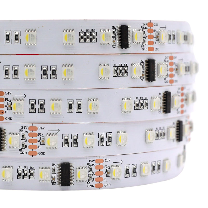 DMX512 RGBW DC24V 300LEDs Wide 15MM Dream Color Programmable Parallel signal - HTTP Breakpoint Resume Transmission Matrix Control Flex LED Strip Lights, 16.4feet/roll